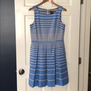 Blue Striped Cocktail Dress